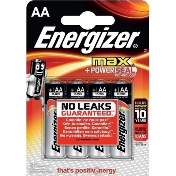 Energizer AA/LR6 - Ε91 Max+Power Seal, 4τμχ